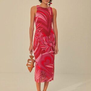 Farm Rio Endless Summer Tulle Midi Dress